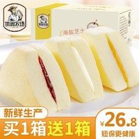 休闲农场 三明治蒸蛋糕 500g*2箱