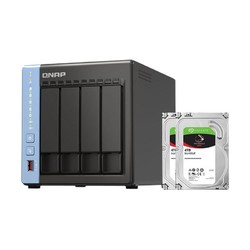 QNAP 威联通 TS-464C 4盘位NAS存储（8GB、N5105）+希捷酷狼8TB（4TB*2）