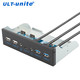 ULT-unite USB3.0前置面板光驱软驱位扩展4口HUB 19/20PIN转2口usb3.0