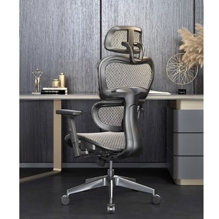恒林 预售：开普勒电脑椅 黑框灰网+3D扶手+铝合金脚