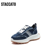 STACCATO 思加图 2022秋季新款时尚阿甘鞋牛仔厚底丹宁休闲鞋女鞋子C2532CM2