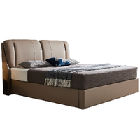 DeRUCCI 慕思 BCW1-057 简约皮床 冰咖色 150*200cm