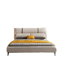 DeRUCCI 慕思 BCW1-051 意式布艺床+床垫 米白色 150*200cm
