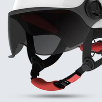 SUNRIMOON 3C认证电动车头盔摩托车 酷黑 透明短镜
