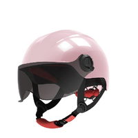 SUNRIMOON 骑行头盔 21ABS 樱粉 透明长镜