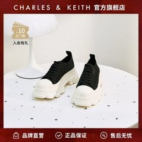 CHARLES & KEITH CHARLES&KEITH;秋季新品时尚厚底系带帆布鞋单鞋女CK1-70380951