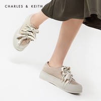 CHARLES & KEITH CHARLES&KEITH;女士拼色蝴蝶结系带休闲鞋CK1-70900347