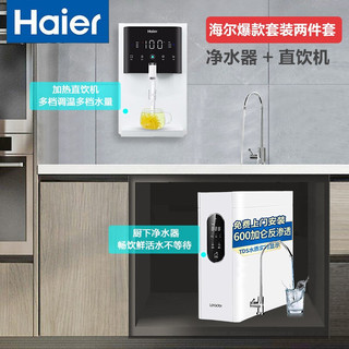 Haier 海尔 净水器家用净水机RO反渗透纯水机（净水器+201R管线机）