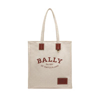 BALLY 巴利 奢侈品 女士织物B-Chain手提单肩托特包米色B型交织字母徽标图案 CRYSTALIA LMN 115 6300090