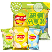 Lay's 樂事 原切馬鈴薯片分享裝 3口味 168g（原味+黃瓜味+青檸味）