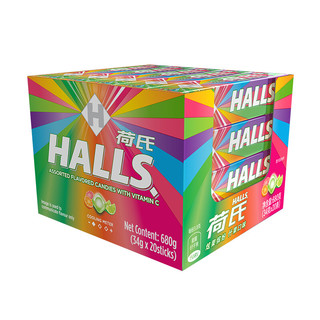 HALLS 荷氏 维C水果味硬糖 什果口味 680g
