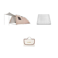 TAWA T3 帐篷 TWZP-6294KZ-7 流沙金 315*228*162cm 3-4人(铝箔垫+收纳包)