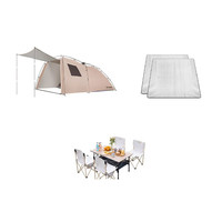 TAWA T3 帐篷 TWZP-6294KZ-7 流沙金 315*228*162cm 3-4人(铝箔垫*2+4椅1桌)