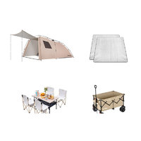 TAWA T3 帐篷 TWZP-6294KZ-7 流沙金 315*228*162cm 3-4人(铝箔垫*2+4椅1桌+营地车)
