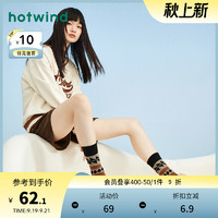 hotwind 热风 冬新款女士时尚一字毛毛拖