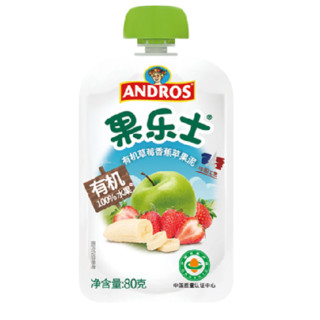 ANDROS 安德鲁 果泥 国产版 3段 草莓香蕉苹果味 80g*5袋