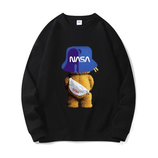 NASA SOLAR 男女款圆领卫衣 N5002 黑色 M