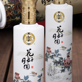 BAISHUIDUKANG 白水杜康 花好月圆 53%vol 清香型白酒 500ml*2瓶 礼盒装