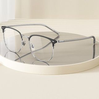 BOLON 暴龙&ZEISS 蔡司 BJ7130 枪色合金眼镜框+视耐特系列 1.67折射率 非球面镜片