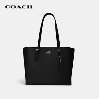 COACH 蔻驰 送女友蔻驰COACH奢侈品女士大号手提单肩托特包黑色皮质1671IMF2L