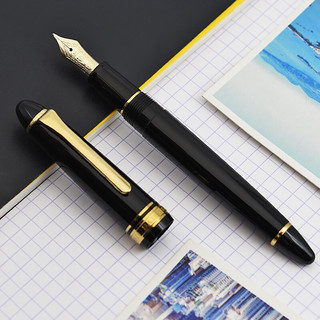 SAILOR 日本写乐 钢笔 标准鱼雷系列LIGHT学生钢笔 1038黑杆金夹14K M +吸墨器 1039黑杆白夹14K M +吸墨器