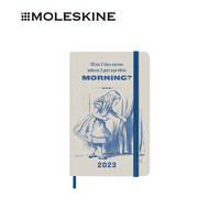 MOLESKINE意大利 爱丽丝联名款2023年12个月复古硬面口袋型蓝色爱丽丝周记本效率手册记事手账本