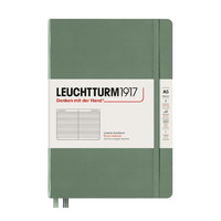 LEUCHTTURM1917 笔记本子文具手账记事日记本会议记录商务礼品A5中开 橄榄绿 横线内页