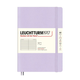 LEUCHTTURM1917 笔记本子文具手账记事日记本会议记录商务礼品A5中开 丁香紫 横线内页