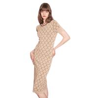 Juicy Couture 橘滋 女士中长款针织裙 621222KD495V010 卡其色 L