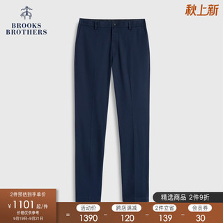 Brooks Brothers/布克兄弟男士新款复古纯色简约修身休闲裤