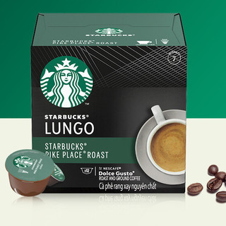 STARBUCKS 星巴克 多趣酷思 LUNGO 咖啡胶囊 派克浓黑 12颗