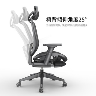 Zero HLC-0088 人体工学椅 黑色+带硌脚