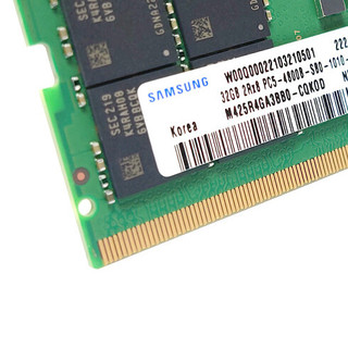 SAMSUNG 三星 DDR5 4800MHz 笔记本内存 普条 绿色 32GB M425R4GA3BB0-CQK