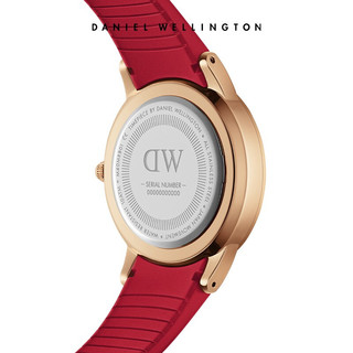 丹尼尔惠灵顿 DW手表 中国红情侣手表一对 时尚欧美腕表表DW00100502+DW00100503