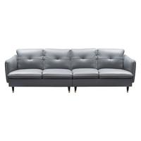 DeRUCCI 慕思 TCW1-018 轻奢真皮沙发 四人位 灰蓝