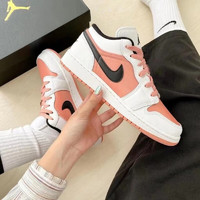 耐克（NIKE） Air Jordan aj1板鞋女子春季新款低帮透气休闲防滑耐磨运动篮球鞋 DM8960-801 /白粉黑 38.5