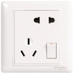 Schneider Electric 施耐德电气 A3E15_10UA 睿意系列 错位五孔带开关