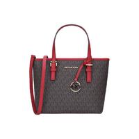 MICHAEL KORS 迈克·科尔斯 JET SET TRAVEL系列 女士托特包 35T9GTVT0B FLAME 深棕色配红色