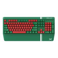 DeLUX 多彩 KM17  三模机械键盘 104键 G黄Pro轴 热带雨林