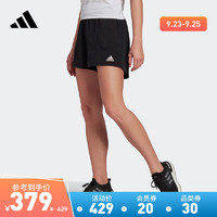 adidas阿迪达斯官方女装HIIT高强度间歇性训练透气凉爽干爽运动健身短裤HG1892 黑色/白 A/M