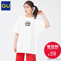 GU极优 女装 宽松印花T恤(5分袖)SHINCHAN1 340658