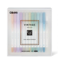 DS 点石文具 2002D 双头水性马克笔 12色 森色系