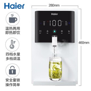 海尔（Haier） 净水器家用净水机 HRO10H11双出水厨下式直饮净水机加热管线机直饮净水器套装 净水器+温热管线机201