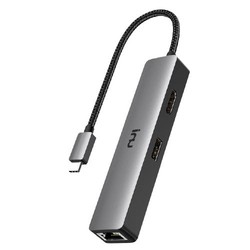 uni 友壹 Type-C扩展坞 五合一 HDMI+千兆网口+USB3.0*3