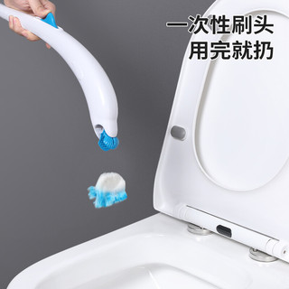 SP SAUCE 日本一次性马桶刷 12个替换头套装 可挂壁 刷子头带清洁液可溶解无死角厕所刷子