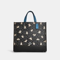 COACH 蔻驰 Outlet Dempsey Tote 40 In Signature Canvas With Happy Dog Print