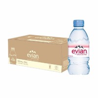 evian 依云 法国原装进口 天然矿泉水 330ml*24瓶(软瓶)饮用水新老包装随机发货（简装版）