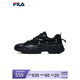 FILA 斐乐 男鞋FUSION官方猫爪鞋男鞋老爹鞋春季新款休闲运动鞋FLUID商场同款 F62M222101FBK黑-F62M222101 40