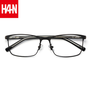 PLUS会员：HAN 汉 近视眼镜框架42050+1.60非球面防蓝光镜片