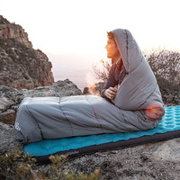 Naturehike挪客户外信封睡袋大人户外露营帐篷秋冬季加厚防寒  岩石灰 M400